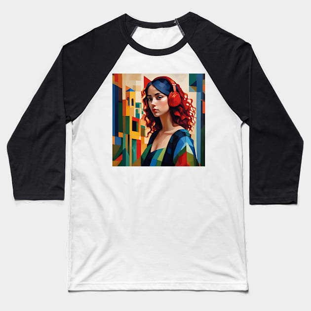 pixel girls potrait Baseball T-Shirt by TrvlAstral